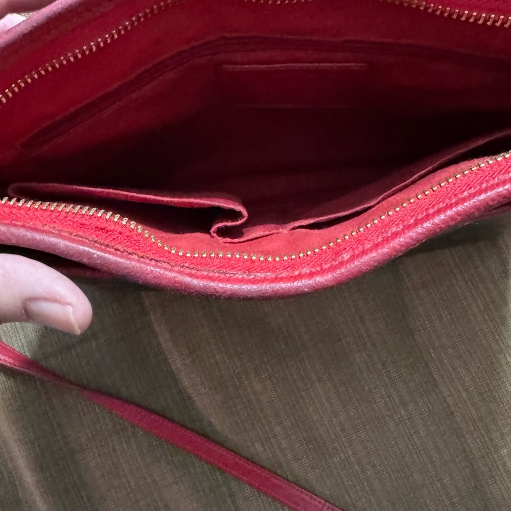 COACH Brown Signature Crossbody with Pink Trim and Strap - Picture 3 of 8